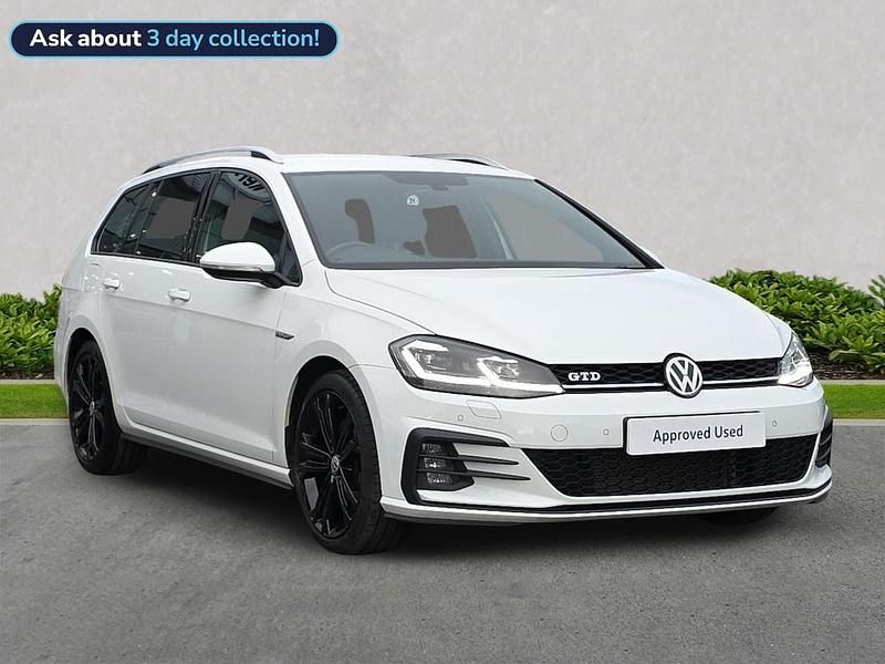 White Used 2018 VW Golf VII GTD Estate | £11,962 (Fair price) - Image 1/4
