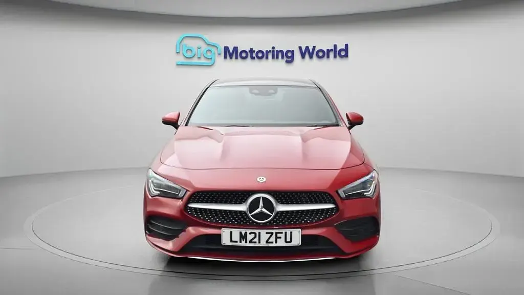 Used Mercedes CLA180 AMG line 136 HP (100 kW) 2021 Red Coupe