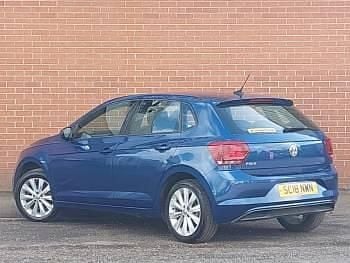 Begagnad VW Polo SEL 115 HK (84 kW) 2018 Blå Halvkombi
