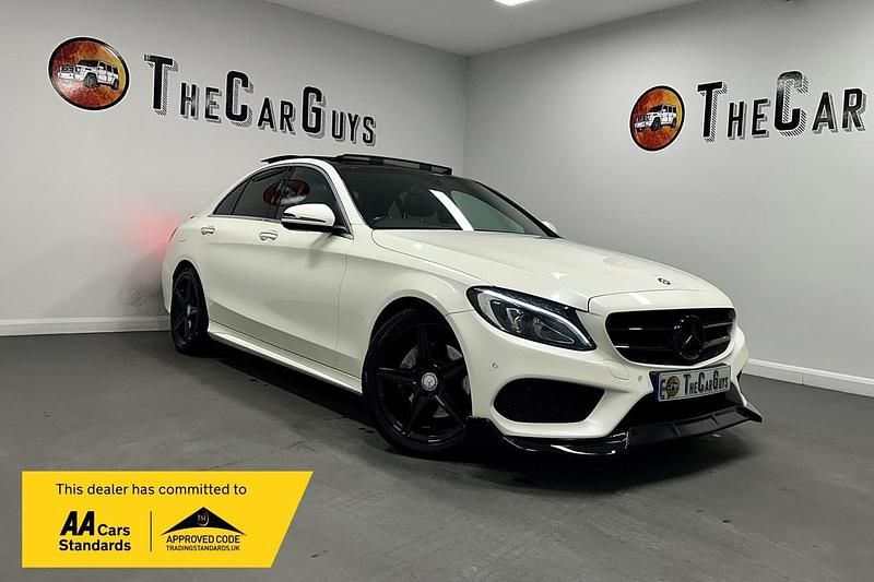 Used Mercedes C220 AMG Line Premium Plus 2017 White Sedan