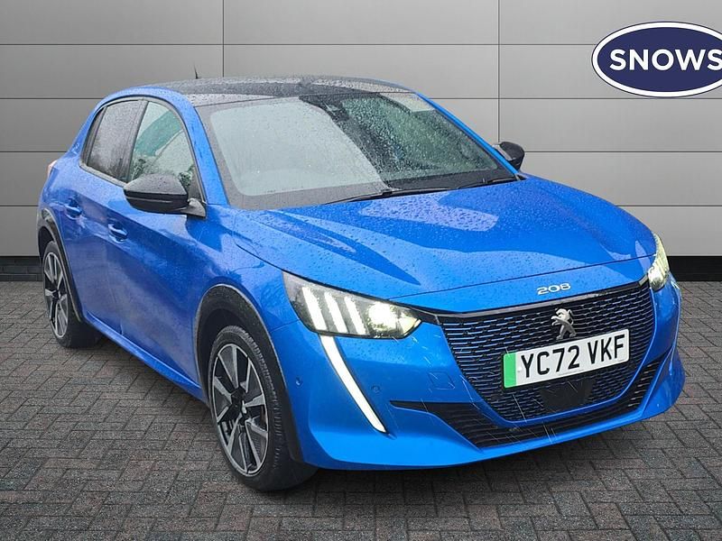 Used Peugeot e-208 Premium 100 kW (136 HP) 2022 Metallic blue Hatchback