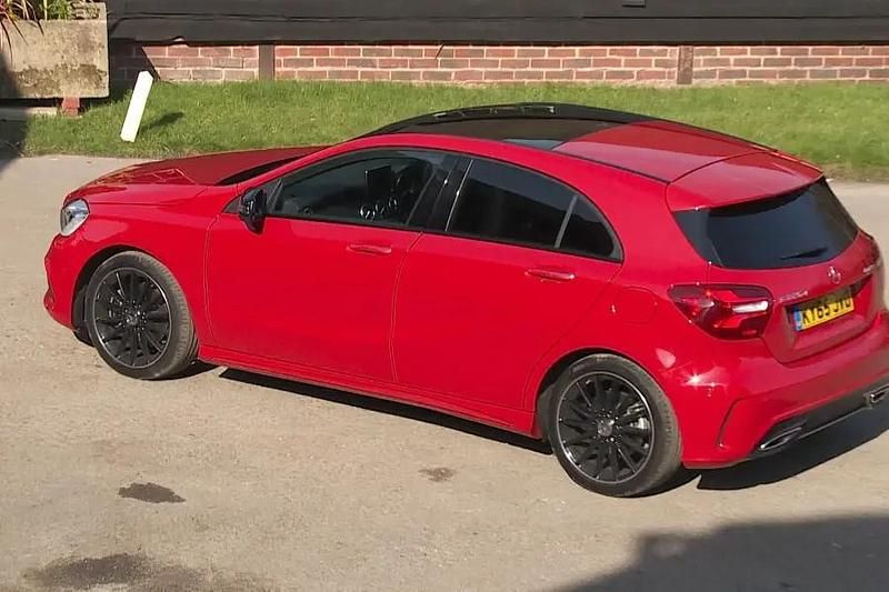 Used Mercedes A200 AMG line 136 HP (100 kW) 2018 Black Hatchback