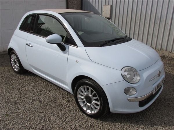 Blue Used 2010 Fiat 500 Lounge Cabriolet | £3,690 (Fair price) - Image 1/1