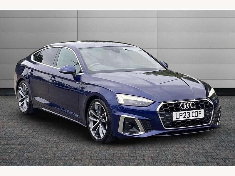 Blue Used 2023 Audi A5 Sportback S-Line Hatchback | £29,450 (Fair price) - Image 1/4