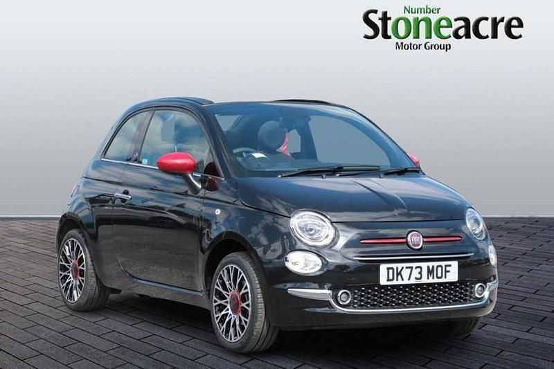 Used 2023 Fiat 500C Red Cabriolet | £12,297 (Fair price) - Image 1/1