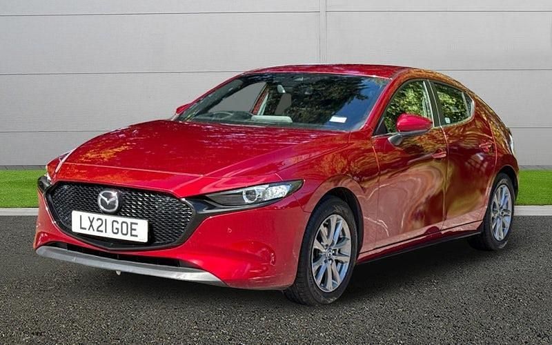 Begagnad Mazda 3 162 HK (119 kW) 2021 Röd Halvkombi