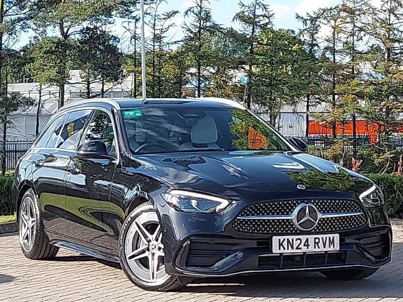 Black Used 2024 Mercedes C200 AMG line Estate | £29,998 (Fair price) - Image 1/4
