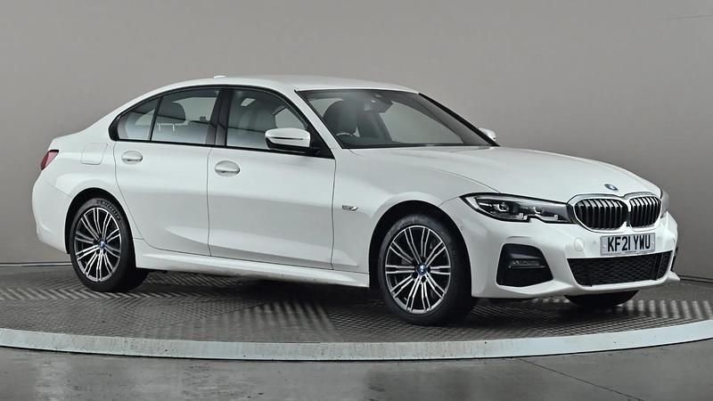 White Used 2021 BMW 330e M Sport Sedan | £14,477 (Fair price) - Image 1/3