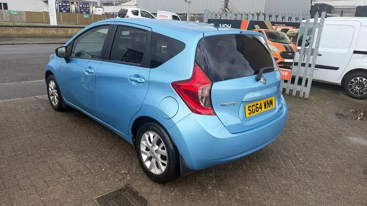 Used Nissan Note Acenta 90 HP (66 kW) 2014 Blue Hatchback