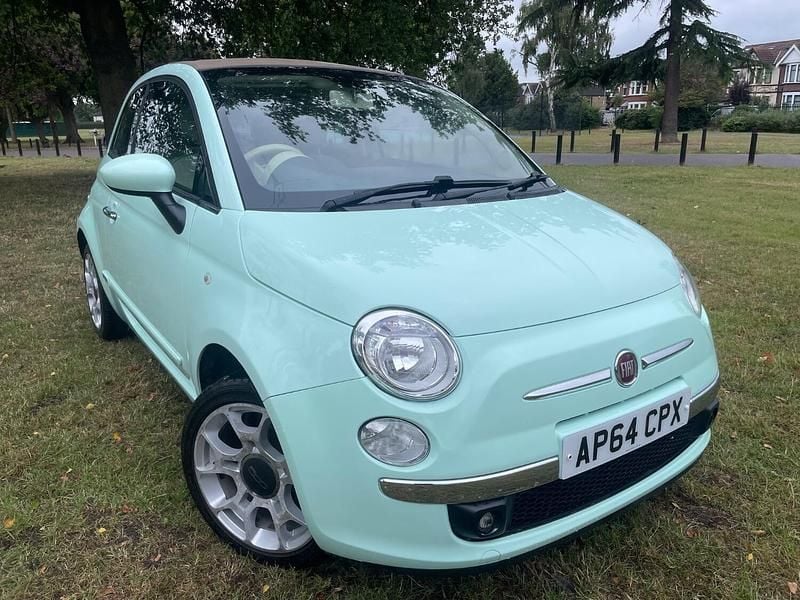 Used Fiat 500 Lounge 2015 Green Cabriolet