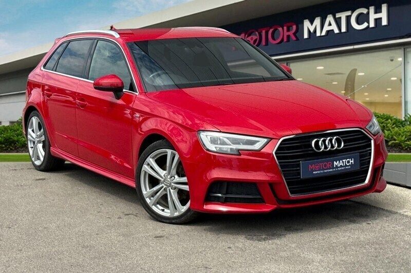 Red Used 2016 Audi A3 Sportback S-Line Hatchback | £10,490 (Good price) - Image 1/4