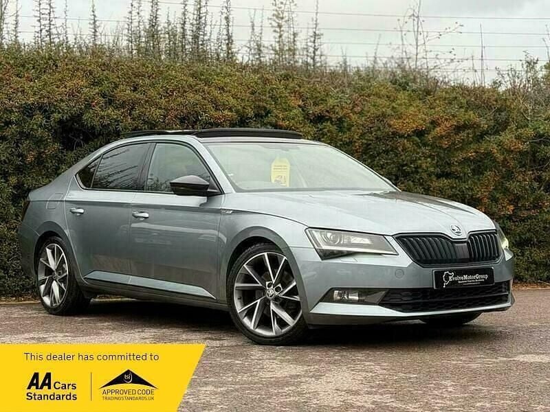 Used Skoda Superb SportLine 220 HP (161 kW) 2017 Grey Hatchback