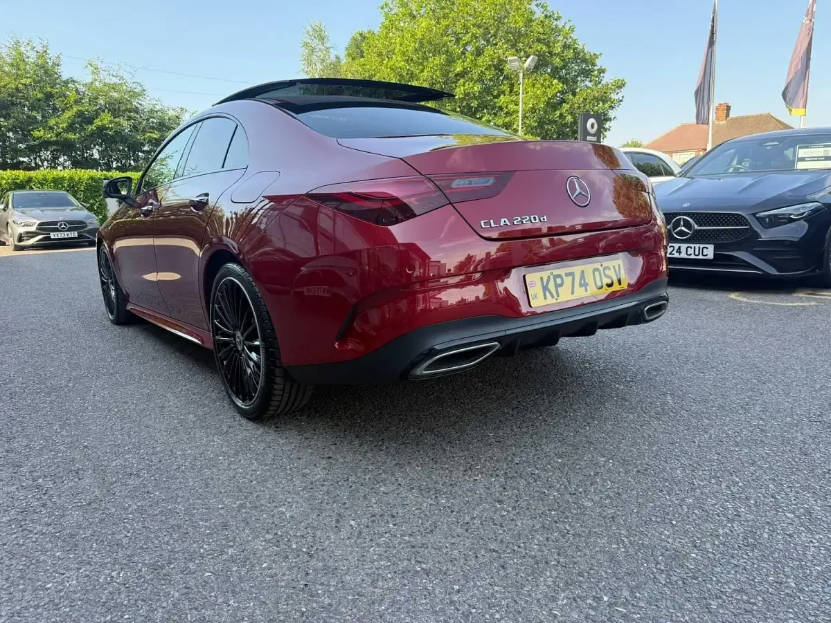 Used Mercedes CLA220 AMG Line Premium Plus 190 HP (139 kW) 2024 Red Coupe