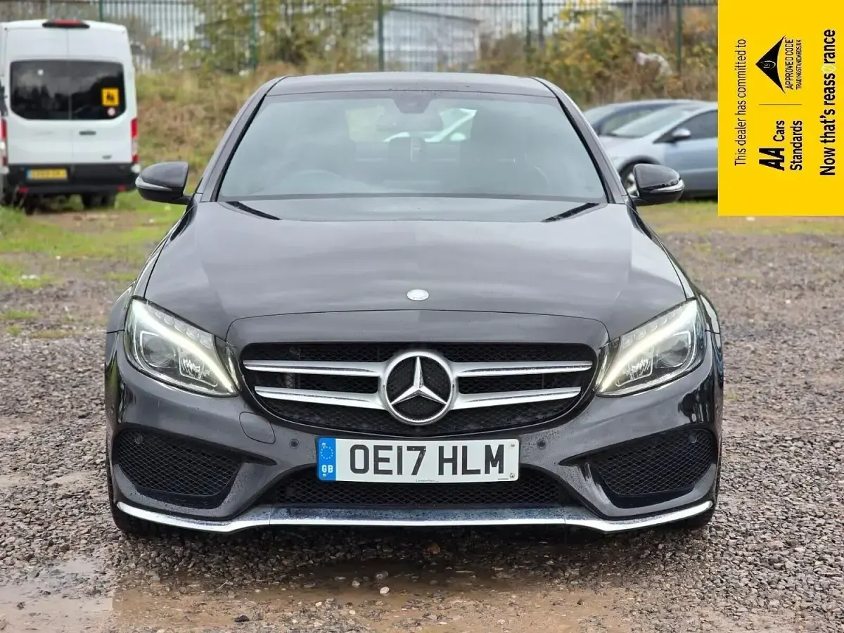 Używany Mercedes C220 AMG line 170 KM (125 kW) 2017 Czarny Sedan/Limuzyna