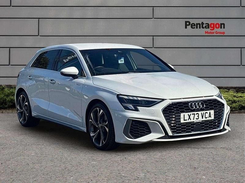 White Used 2023 Audi A3 S-Line Hatchback | £21,500 (Fair price) - Image 1/4