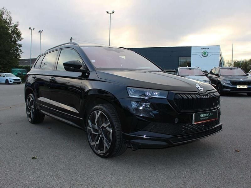 Black Used 2025 Skoda Karoq SportLine SUV | £26,732 (Good price) - Image 1/4