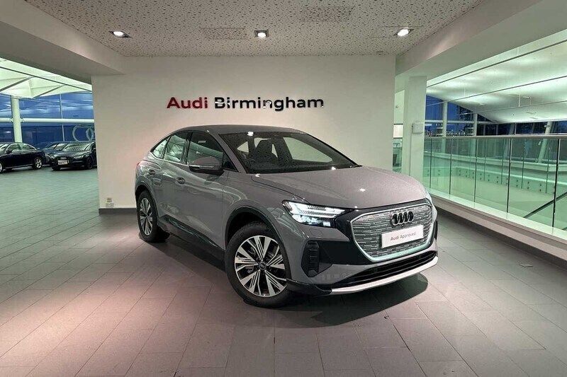 Pebble grey, solid Used 2024 Audi Q4 e-tron Sport SUV | £35,750 (Super price) - Image 1/4