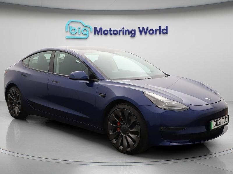 Blue Used 2021 Tesla Model 3 Performance Sedan | £22,500 (Fair price) - Image 1/4