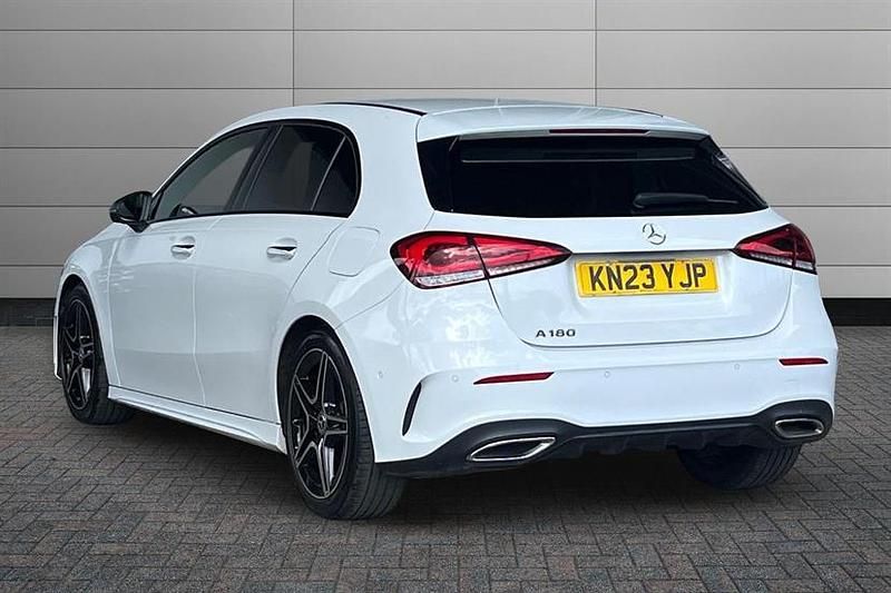 Used Mercedes A180 AMG Line Premium 136 HP (100 kW) 2023 Digital white Hatchback