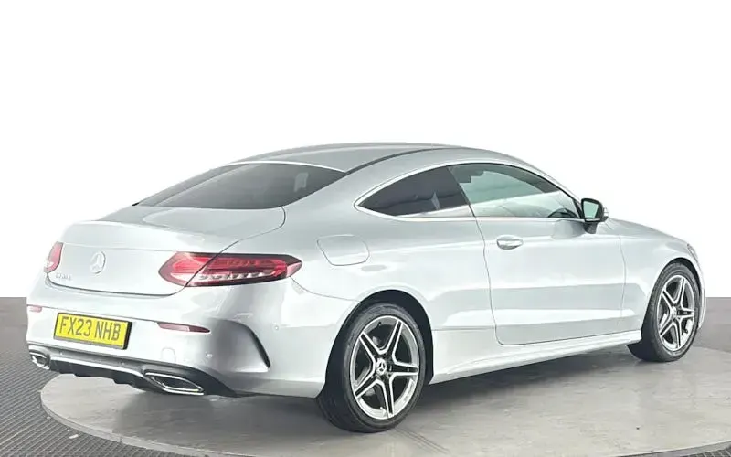 Used Mercedes C220 AMG line 194 HP (142 kW) 2022 Silver Coupe