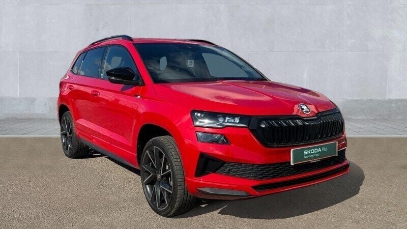 Red Used 2023 Skoda Karoq SportLine SUV | £25,231 (Fair price) - Image 1/4