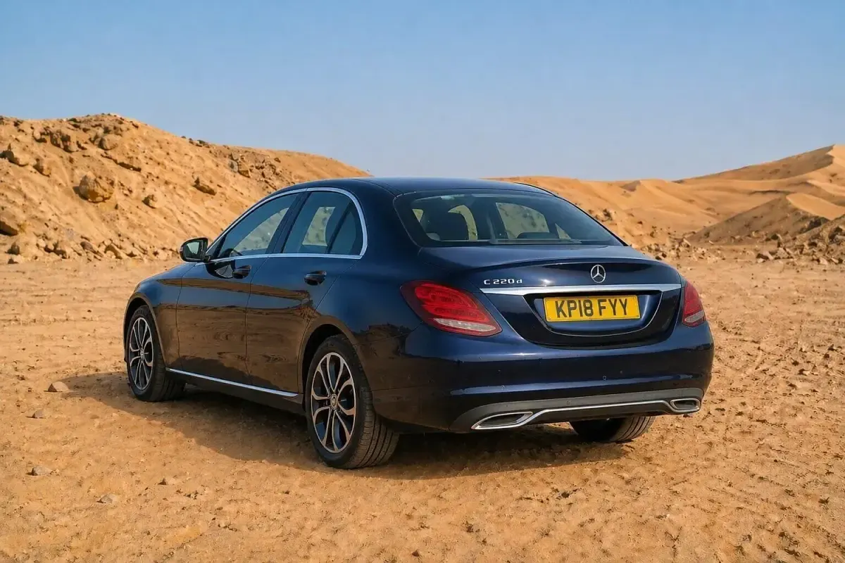 Begagnad Mercedes C220 170 HK (125 kW) 2018 Blå Sedan