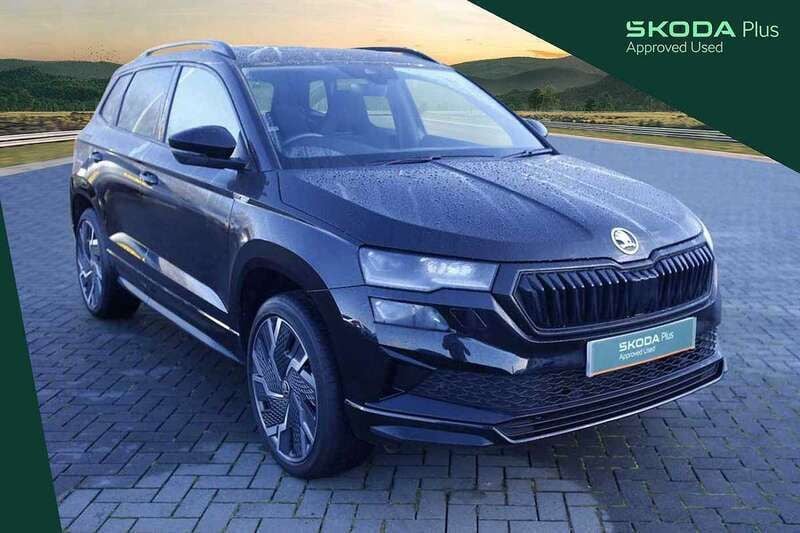 Black Used 2024 Skoda Karoq SportLine SUV | £29,980 (Fair price) - Image 1/4