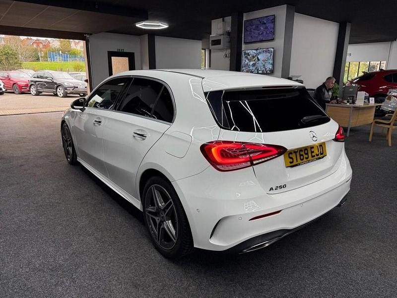 Used Mercedes A250 AMG line 2019 White Hatchback