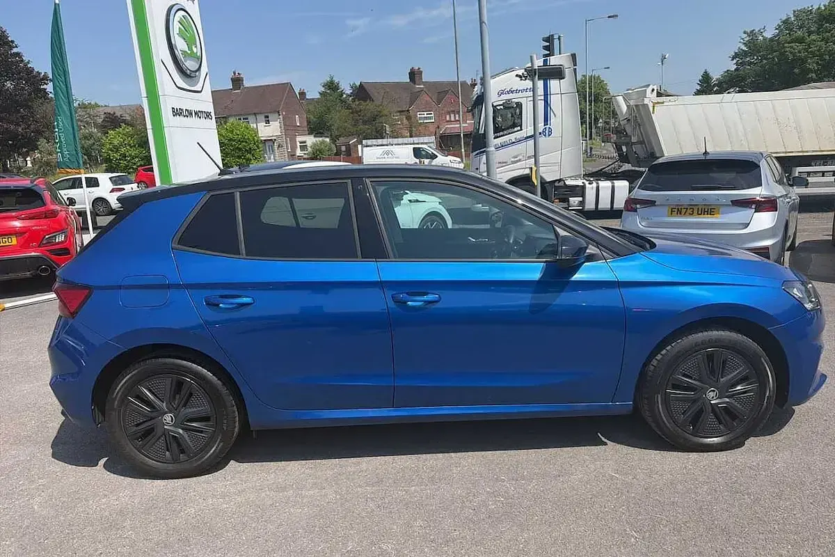 Used Skoda 110 R Colour Edition 81 HP (59 kW) 2024 Race blue metallic black body / magic pearl effect roof Hatchback