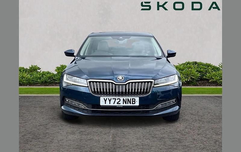 Used Skoda Superb SE L 150 HP (110 kW) 2023 Petrol blue metallic Hatchback