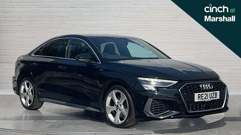 Black Used 2021 Audi A3 S-Line Sedan | £19,429 (Fair price) - Image 1/4