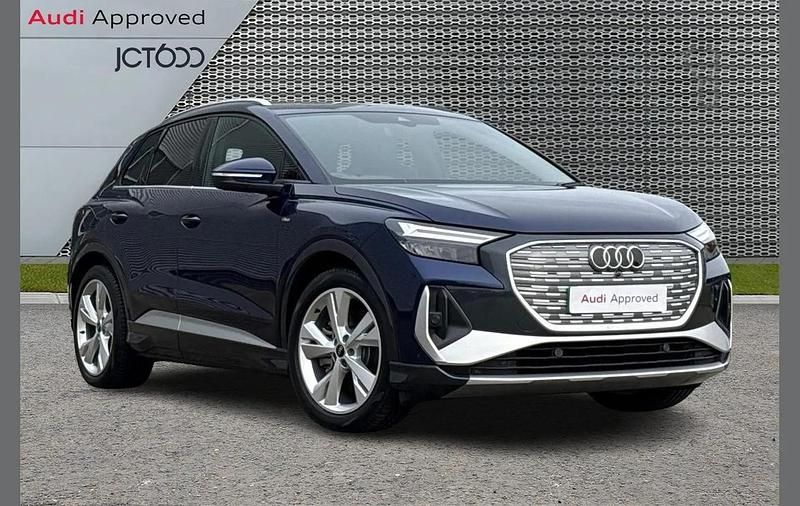 Blue Used 2023 Audi Q4 e-tron S-Line SUV | £28,990 - Image 1/4