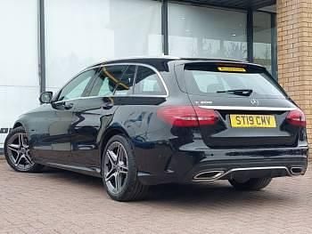 Used Mercedes C200 AMG line 184 HP (135 kW) 2019 Black Estate