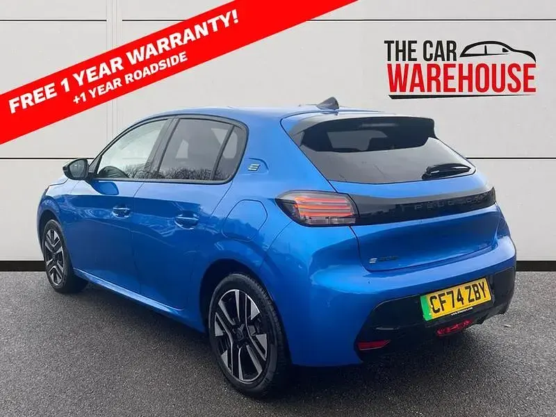 New Peugeot e-208 Allure 100 kW (136 HP) 2025 Vertigo blue Hatchback