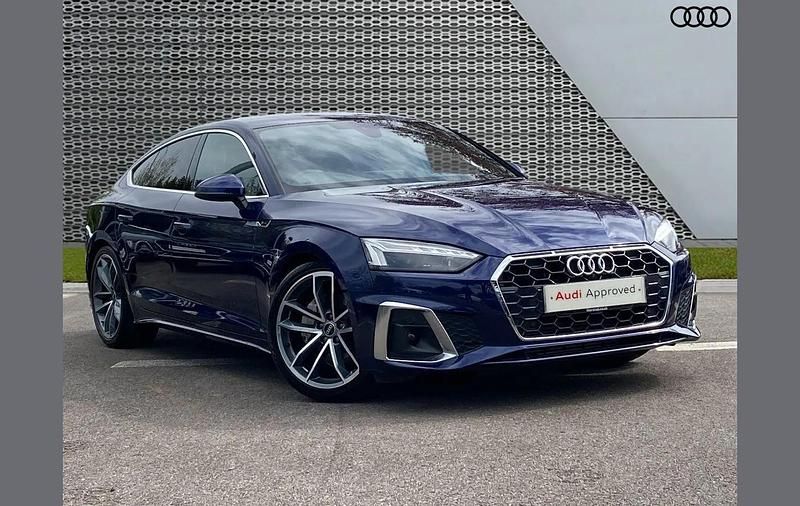 Used Audi A5 Sportback S-Line 200 HP (147 kW) 2022 Blue Hatchback