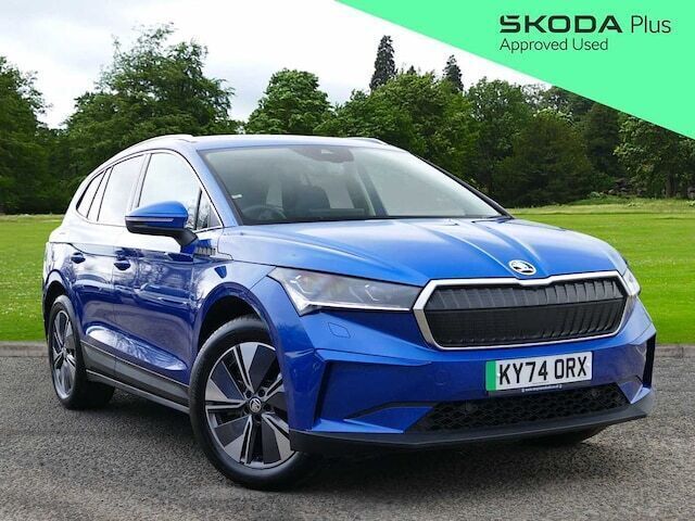 Race blue metallic Used 2024 Skoda Enyaq iV SUV | £28,495 (Fair price) - Image 1/4