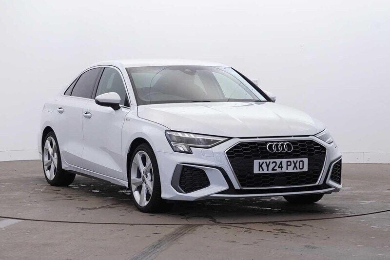 White Used 2024 Audi A3 S-Line Sedan | £25,980 (Fair price) - Image 1/4