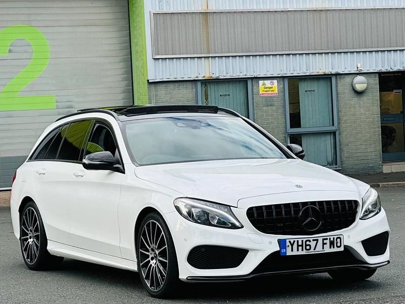 White Used 2017 Mercedes C220 AMG line Estate | £9,990 (Fair price) - Image 1/4