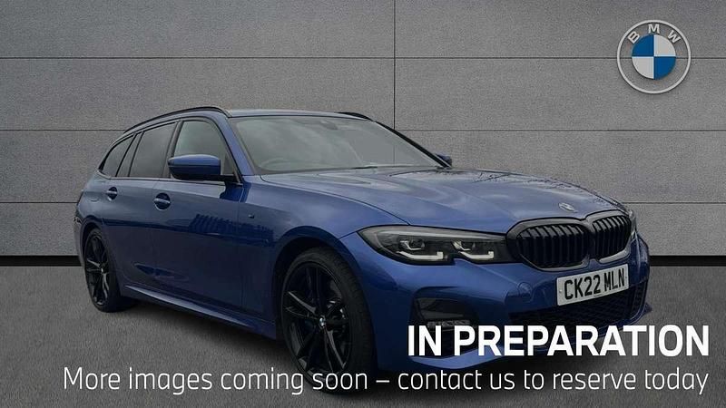 Blue Used 2022 BMW 320 M Sport Estate | £29,943 (Expensive) - Image 1/4