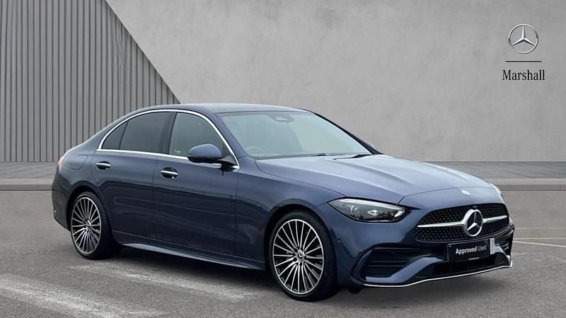 Blue Used 2025 Mercedes C300 AMG Line Premium Plus Sedan | £40,980 (Expensive) - Image 1/4