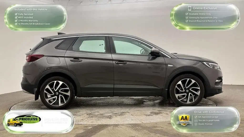 Used Vauxhall Grandland X Elite 130 HP (95 kW) 2019 Grey SUV