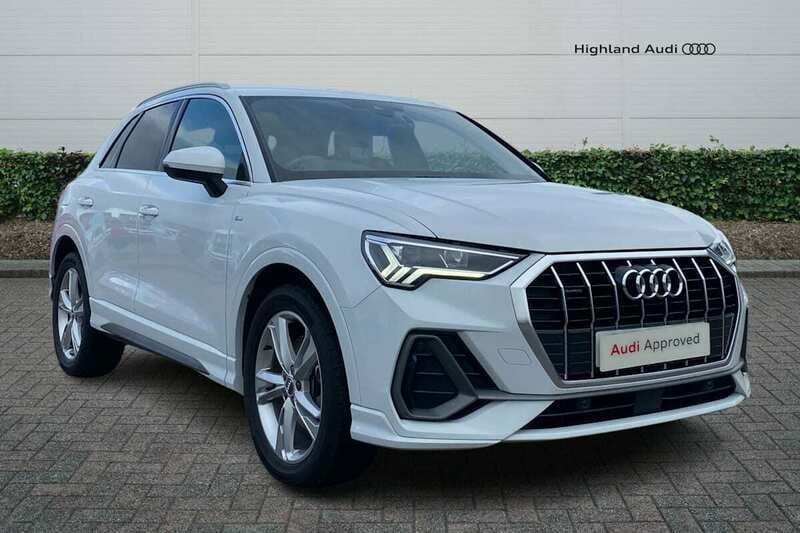 Glacier white, metallic Used 2019 Audi Q3 S-Line SUV | £23,985 (Good price) - Image 1/4