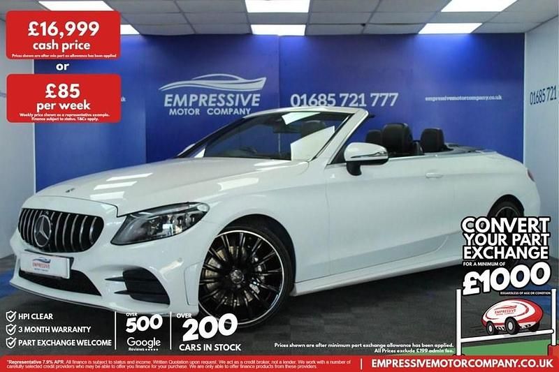 Used Mercedes C300 AMG Line Premium 245 HP (180 kW) 2018 White Cabriolet