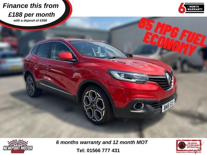 Red Used 2018 Renault Kadjar Dynamique SUV | £8,995 (Expensive) - Image 1/4
