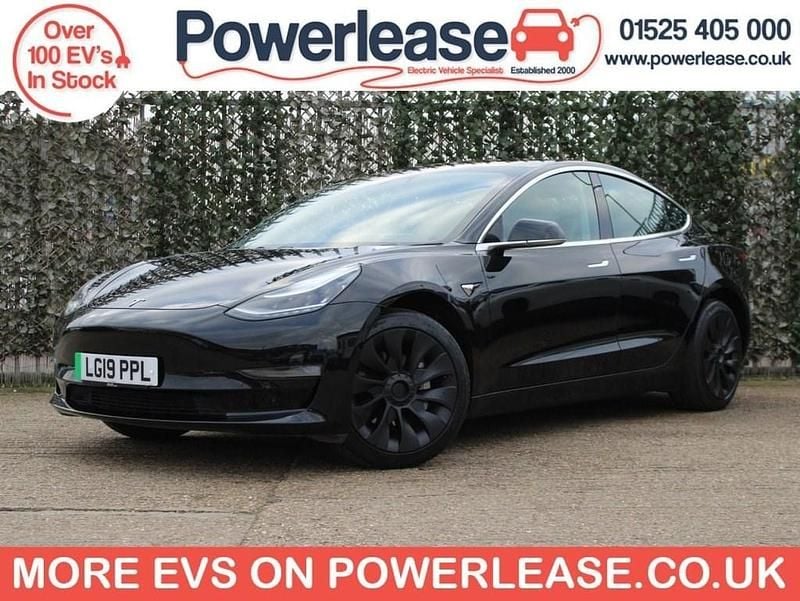 Black Used 2019 Tesla Model 3 Standard Range Plus Sedan | £13,689 (Good price) - Image 1/4
