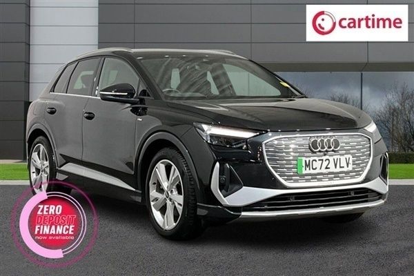 Black Used 2023 Audi Q4 e-tron S-Line SUV | £28,788 (Expensive) - Image 1/3