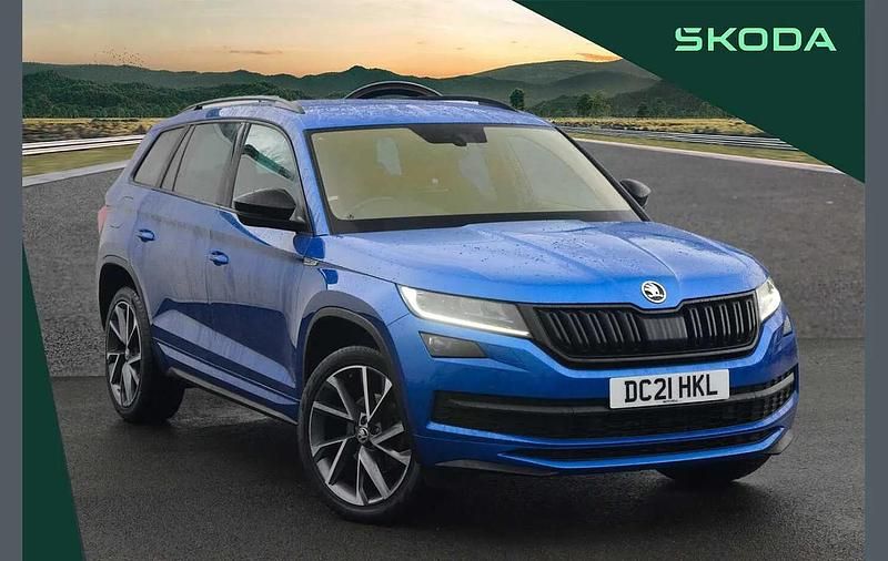 Blue Used 2021 Skoda Kodiaq SportLine SUV | £22,995 (Good price) - Image 1/4