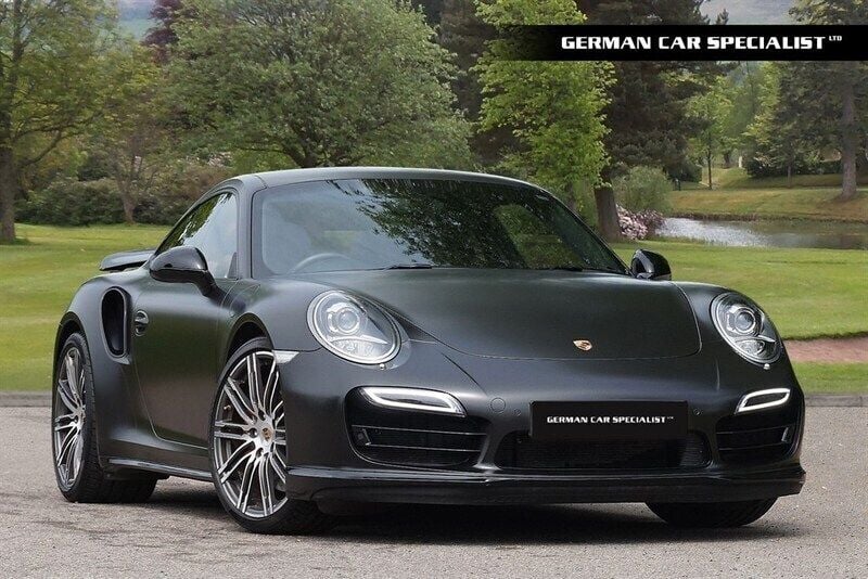 Satin black Used 2014 Porsche 911 Turbo Coupe | £74,990 - Image 1/4