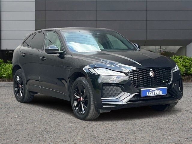 Metallic santorini black Used 2021 Jaguar F-Pace R-Dynamic SUV | £27,990 (Fair price) - Image 1/4