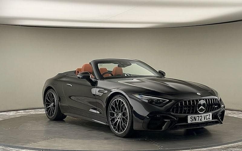 Obsidian black Used 2023 Mercedes SL43 AMG Premium Plus Cabriolet | £67,500 - Image 1/4